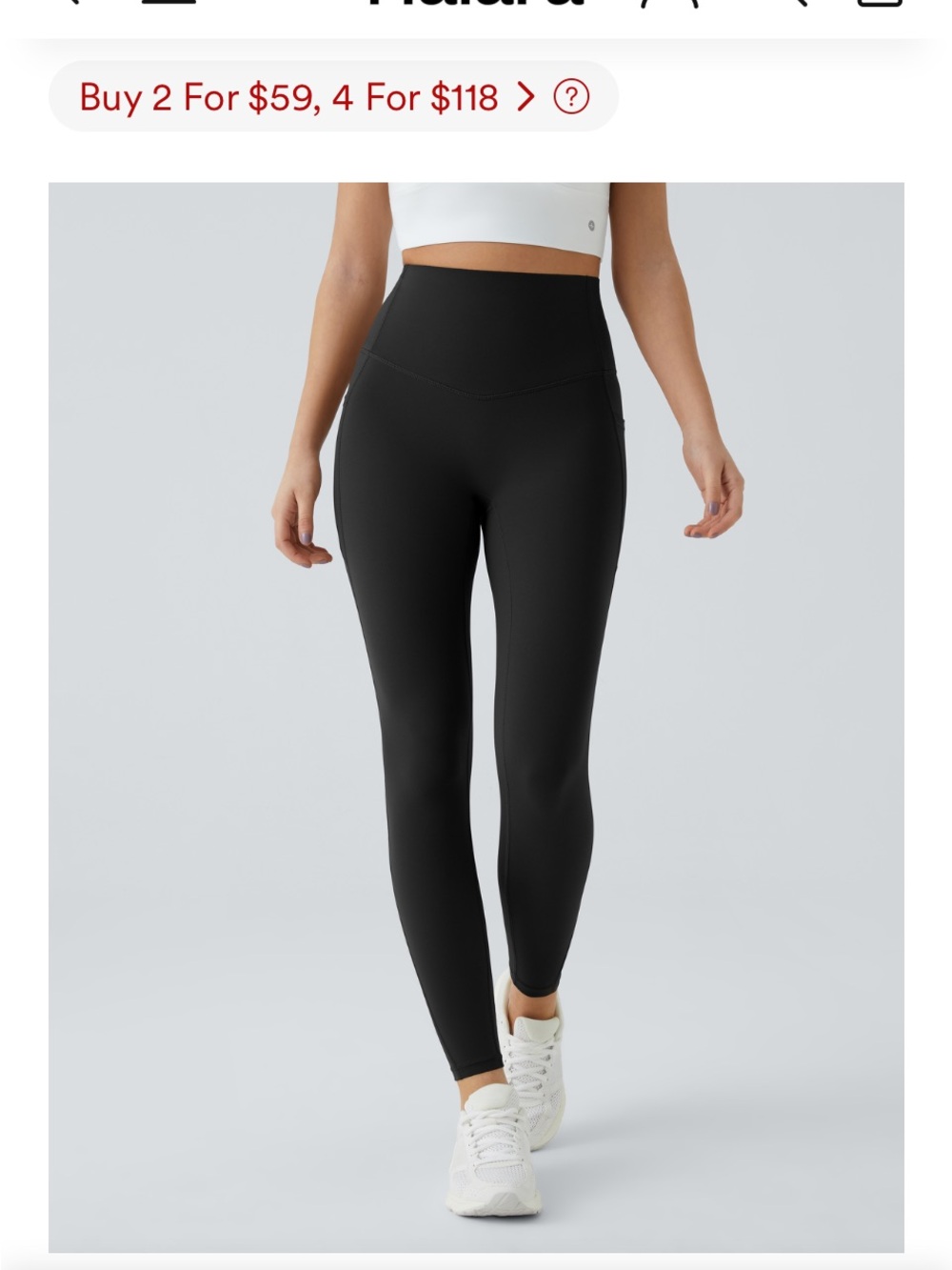 HALARA Black High-Rise Seamless Leggings#723